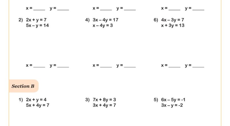Solving Systems Of Linear Equations Worksheet Fun And Engaging Algebra I PDF Worksheets Cazoom Math