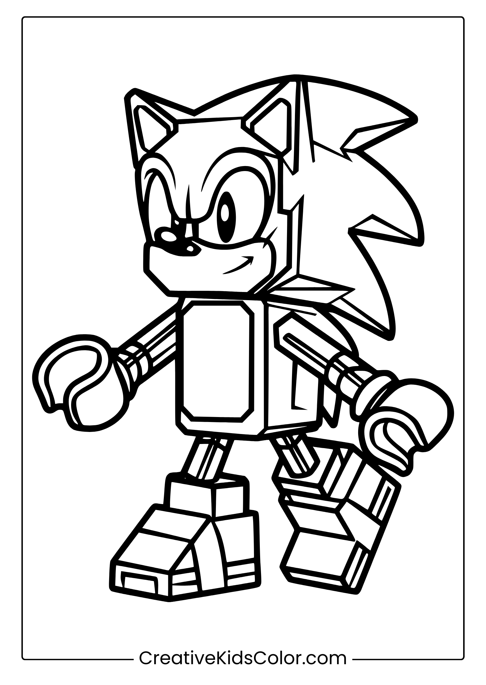 sonic coloring pages printable