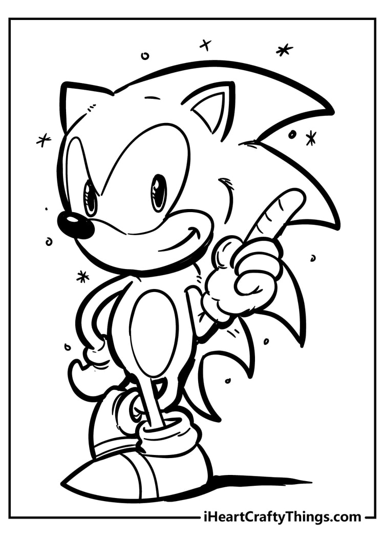 sonic free printable coloring pages