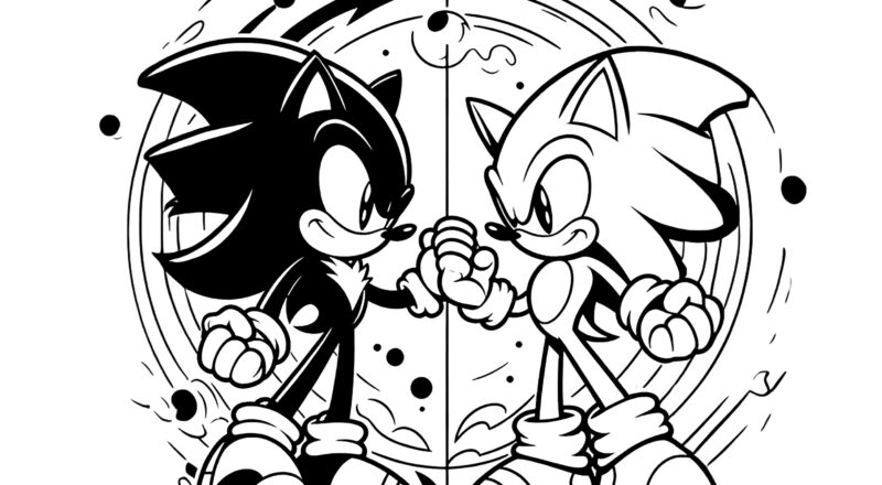 Sonic Ready To Face His Evil Alter Ego Sonic Coloring Pages
