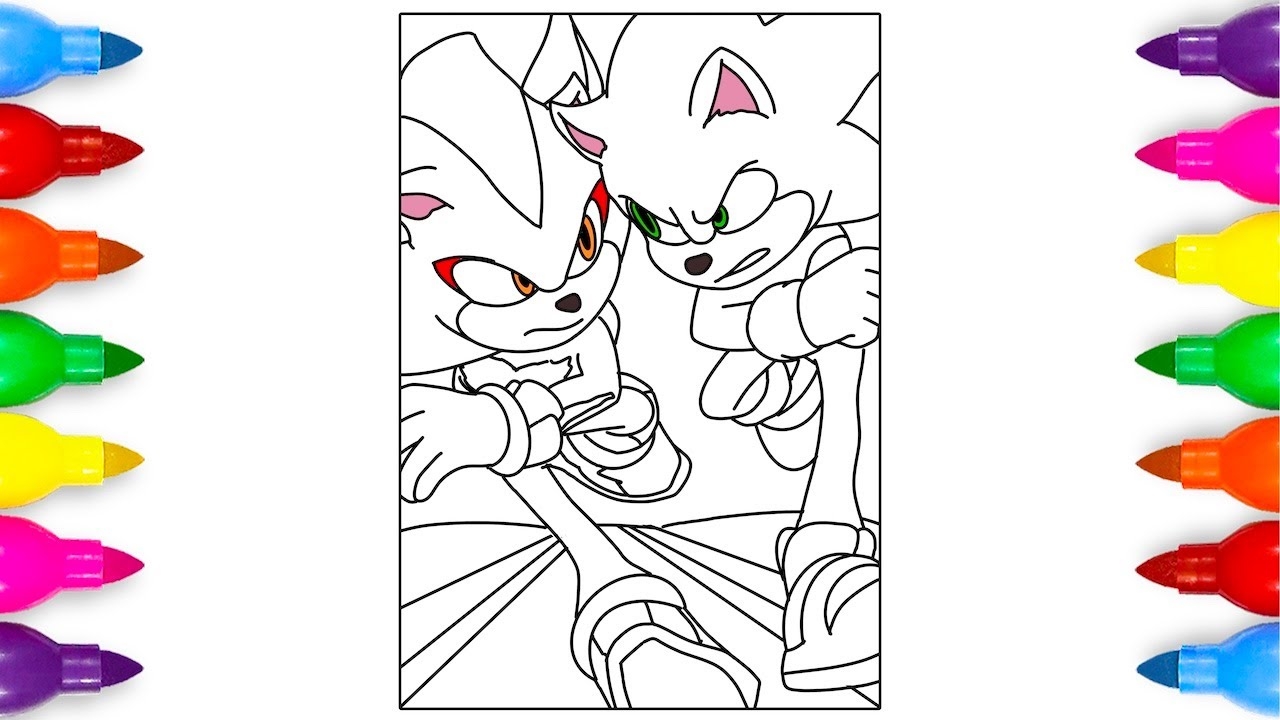 sonic and shadow coloring pages