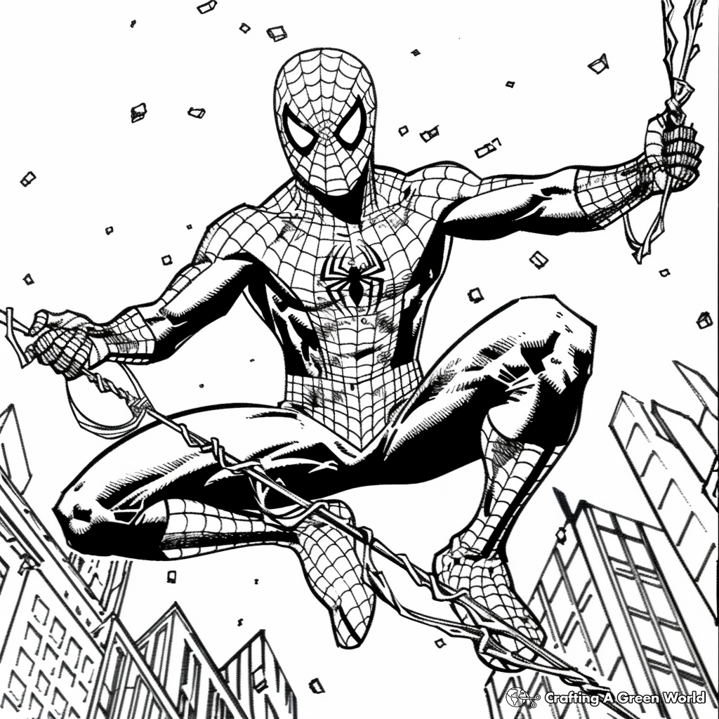 spider man color pages spider man color pages