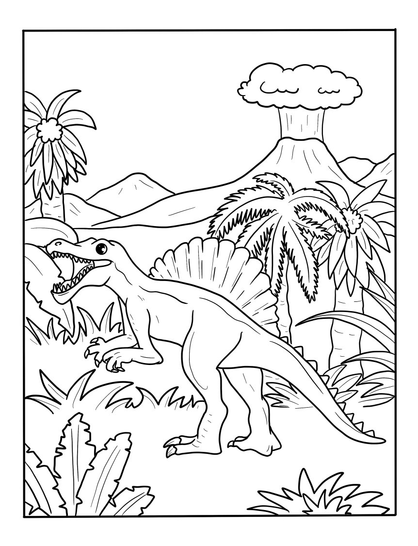 spinosaurus coloring page spinosaurus coloring page