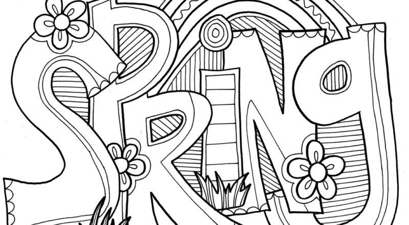 Spring Coloring Pages DOODLE ART ALLEY