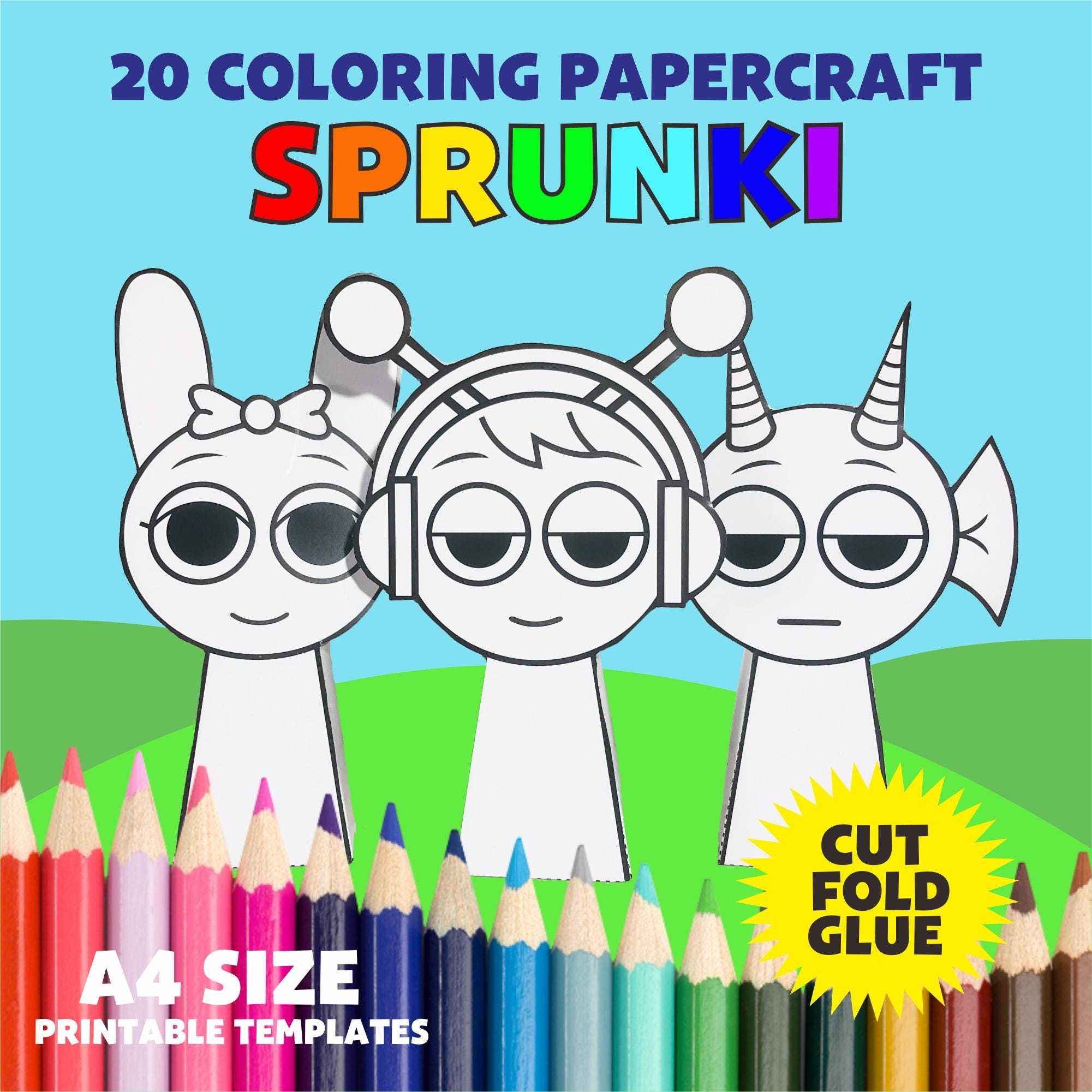 pinki sprunki paper doll free printable pinki sprunki paper doll free printable