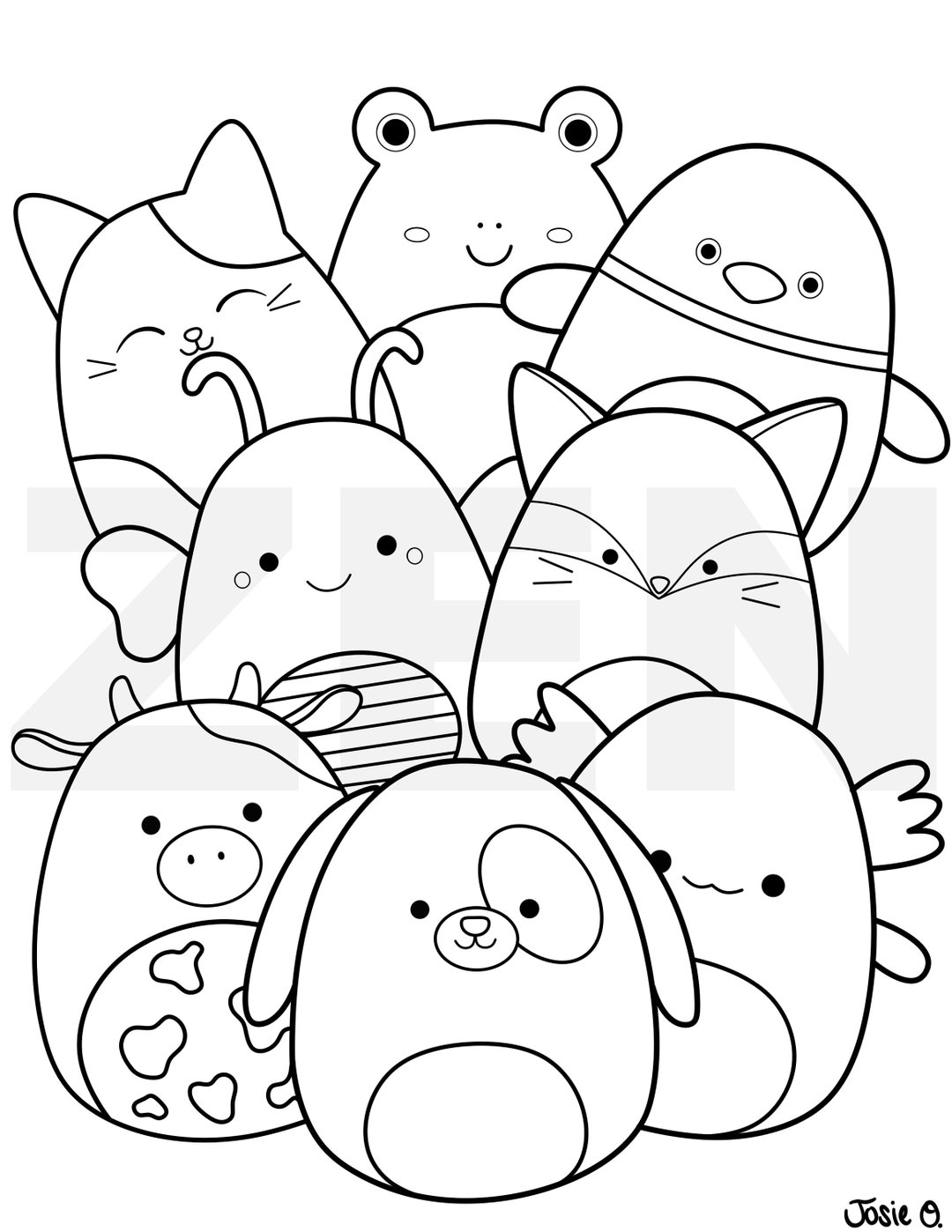 squishmallow coloring pages squishmallow coloring pages