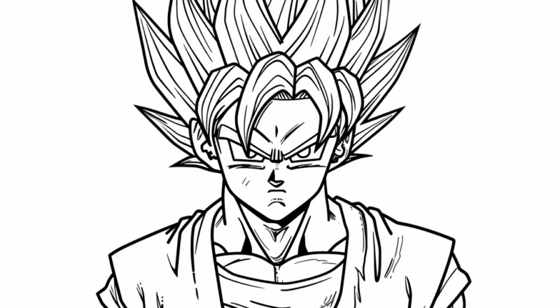 SSJ Goku Coloring Pages Free Printable