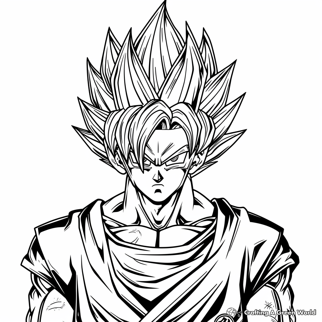 SSJ Goku Coloring Pages Free Printable SSJ Goku Coloring Pages Free Printable