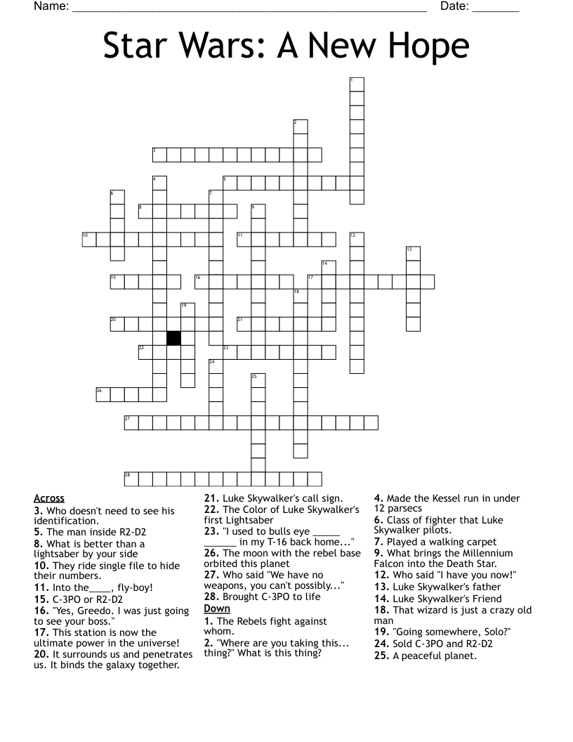 kylo's father crossword clue