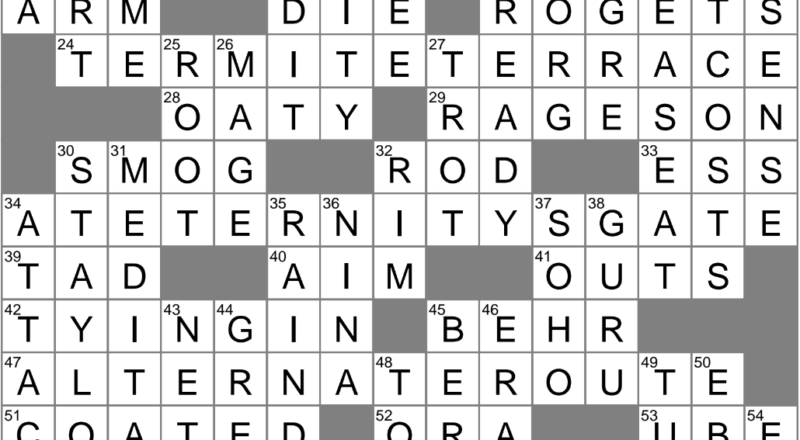 Start At The Beginning Crossword Clue Archives LAXCrossword