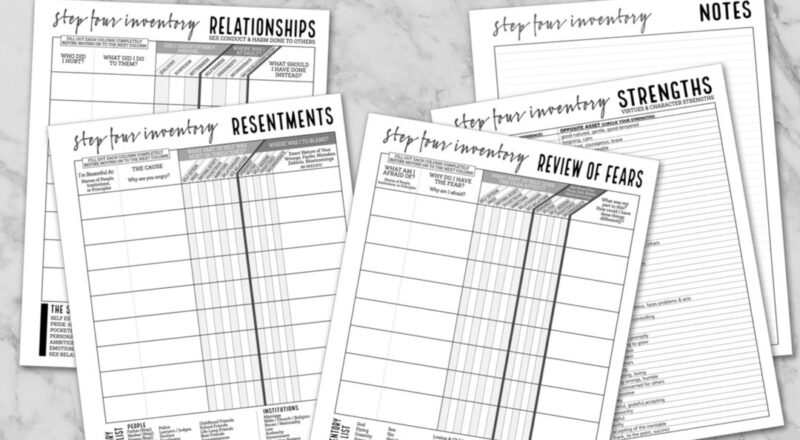 Step 4 Inventory Worksheets Instant Download Pdf Etsy