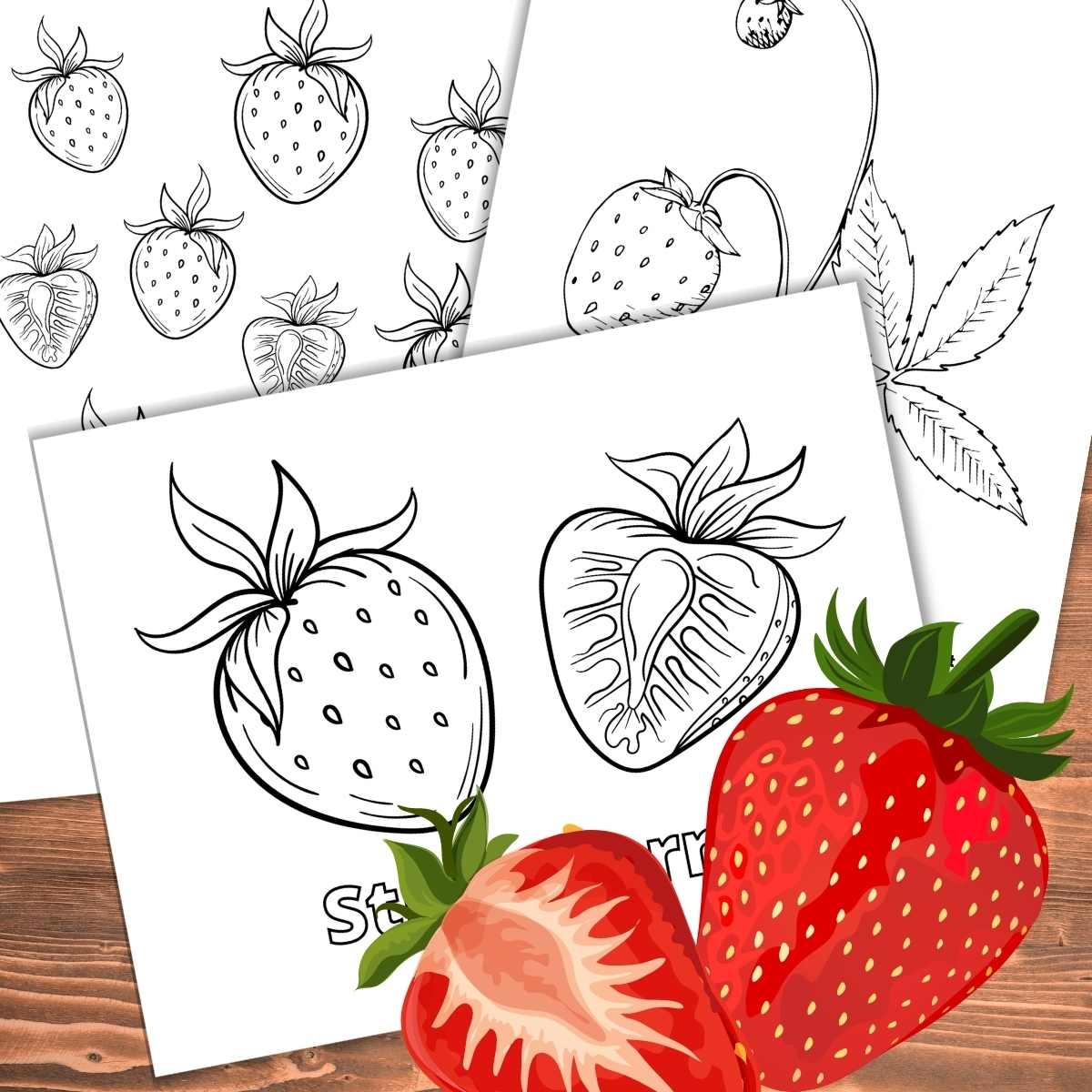 strawberry coloring page