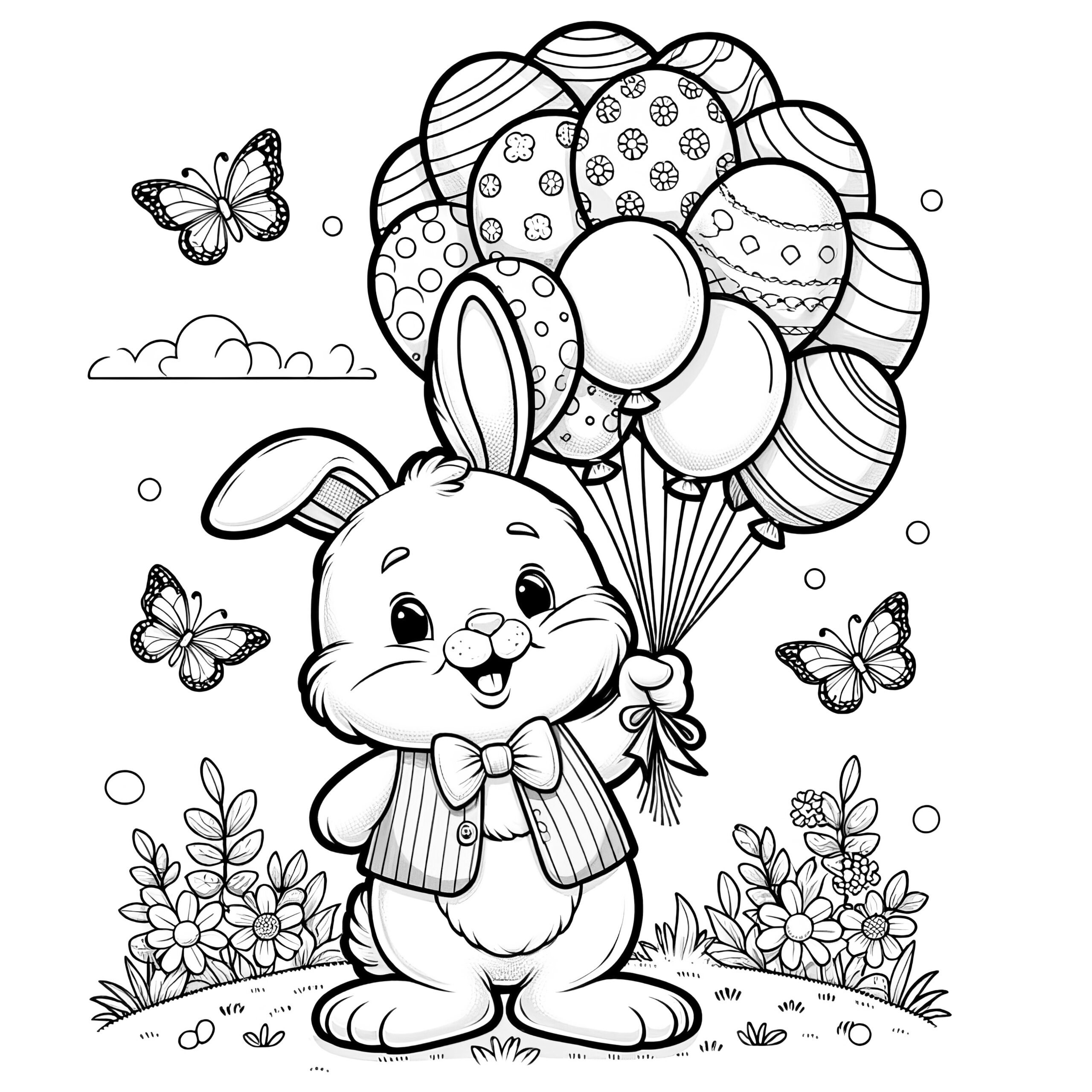 easter bunny coloring page