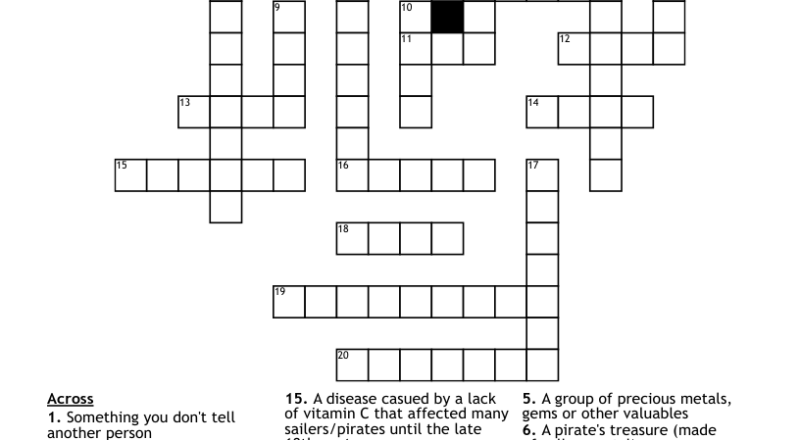 Sully s Pirate Crossword WordMint