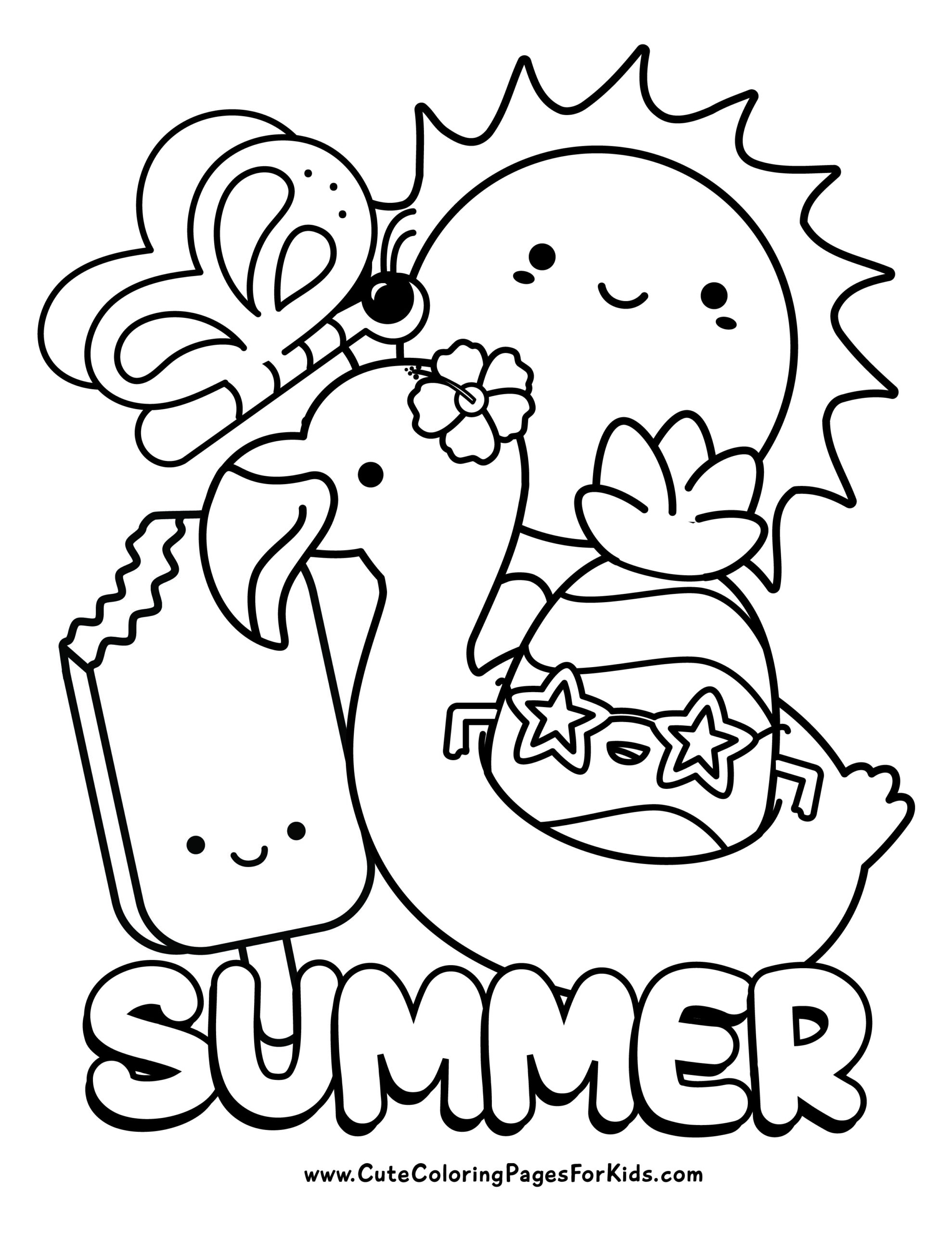 coloring pages for summer coloring pages for summer