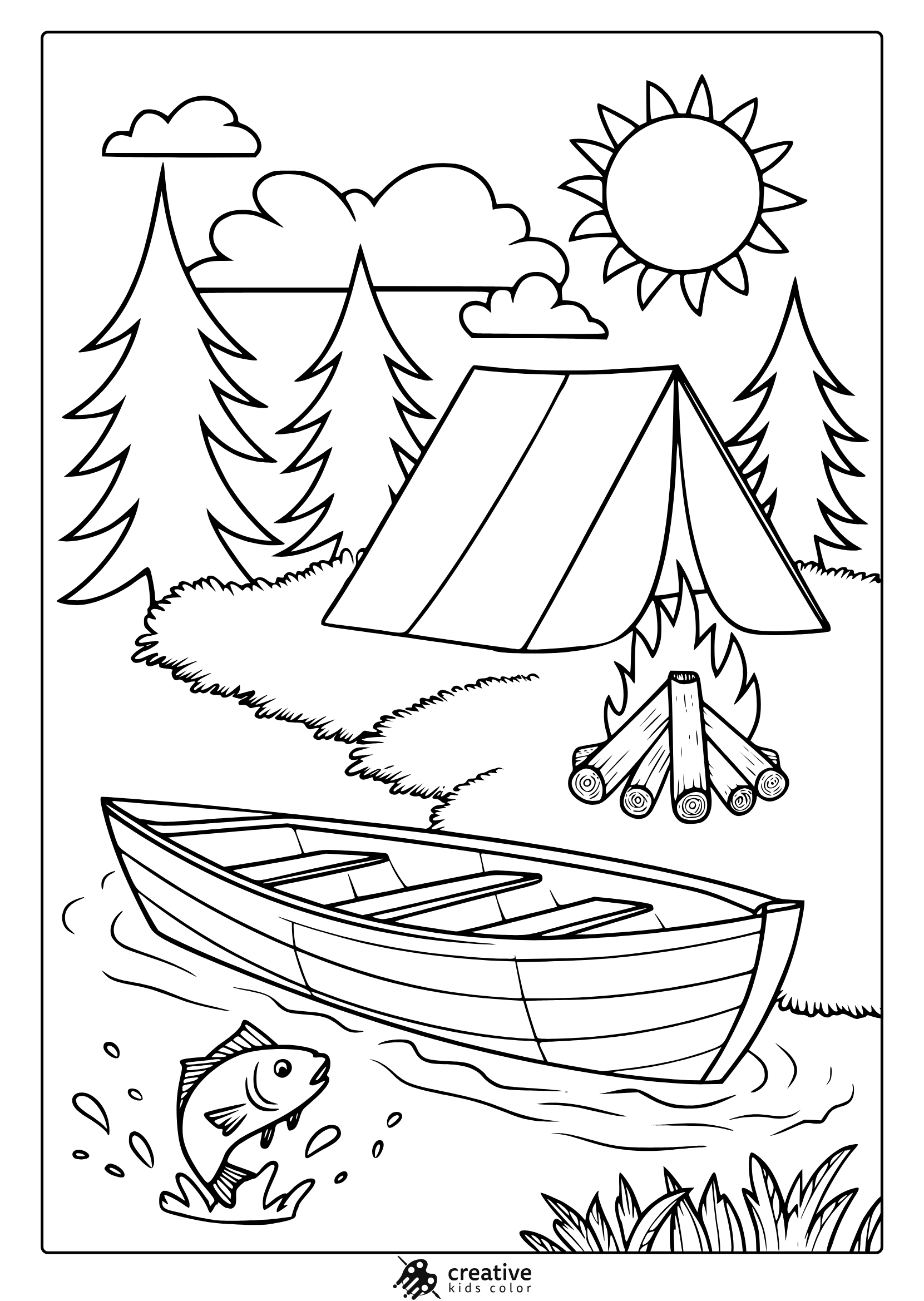 camping coloring pages camping coloring pages