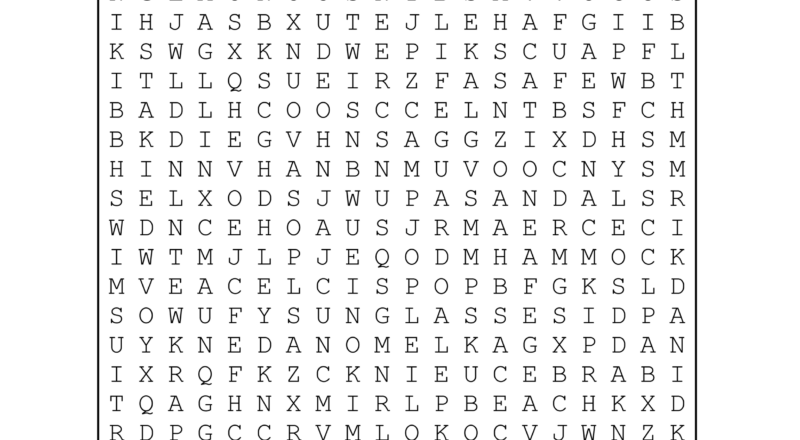 Summer Word Search Free Printable Puzzles Free Printables Lettering SVG Files Tools Apps