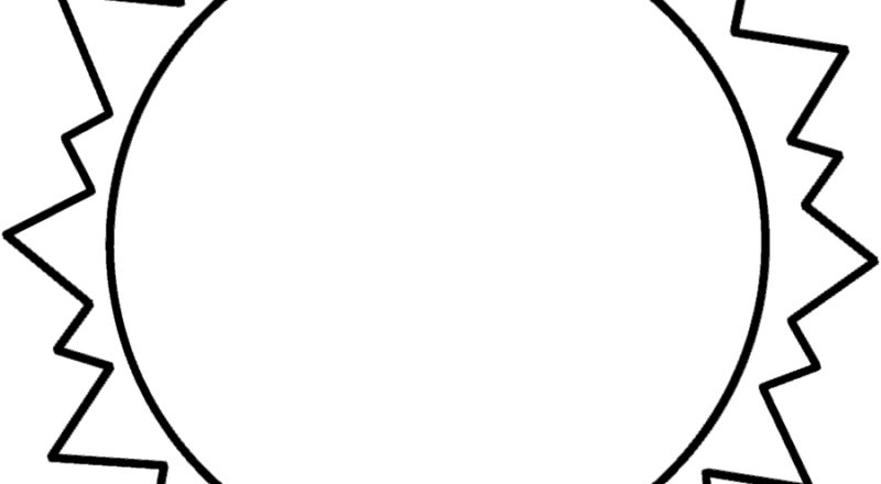 Sun Coloring Page Space