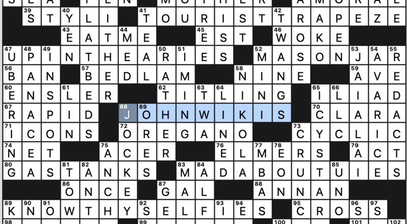 Sunday June 7 2020 Diary Of A Crossword Fiend