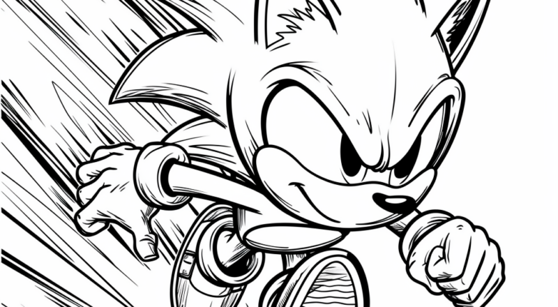 Super Sonic Coloring Pages Free Printable