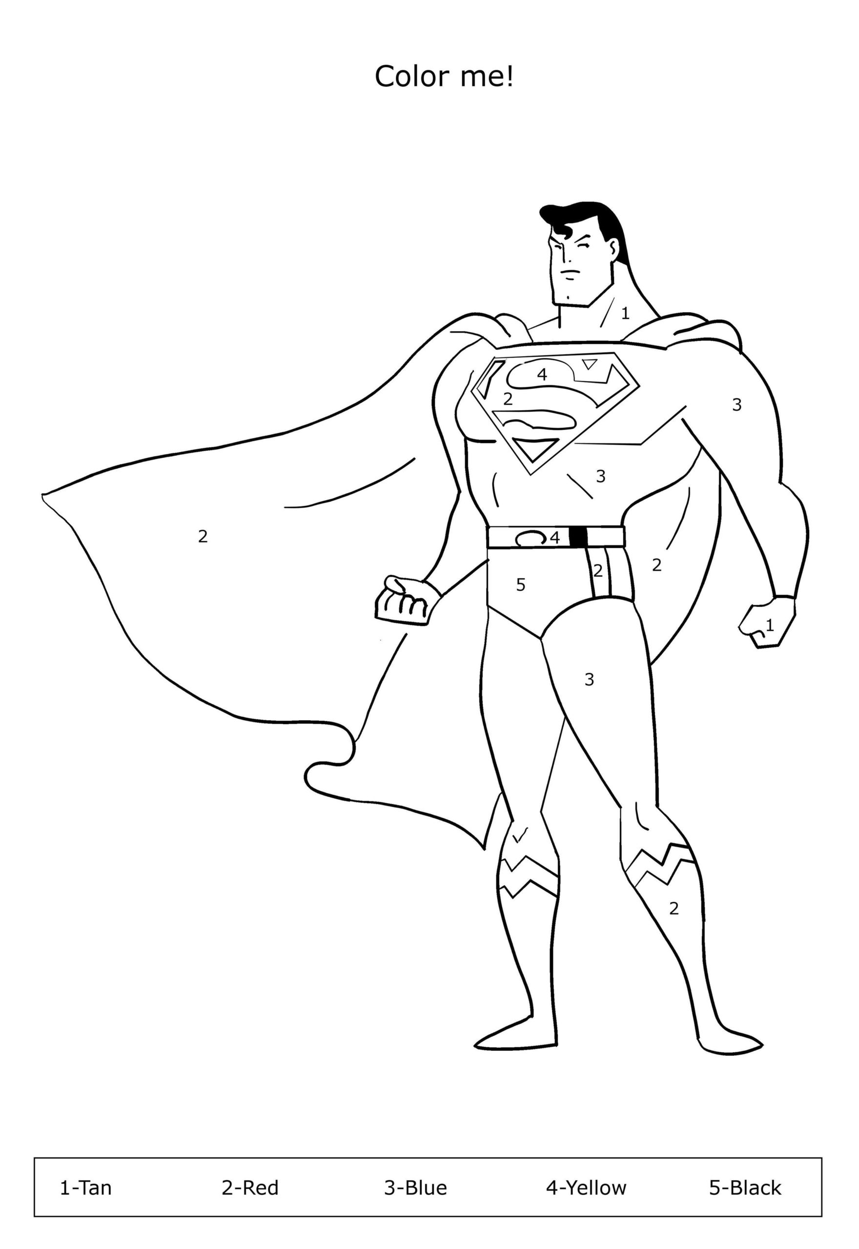 superman coloring page