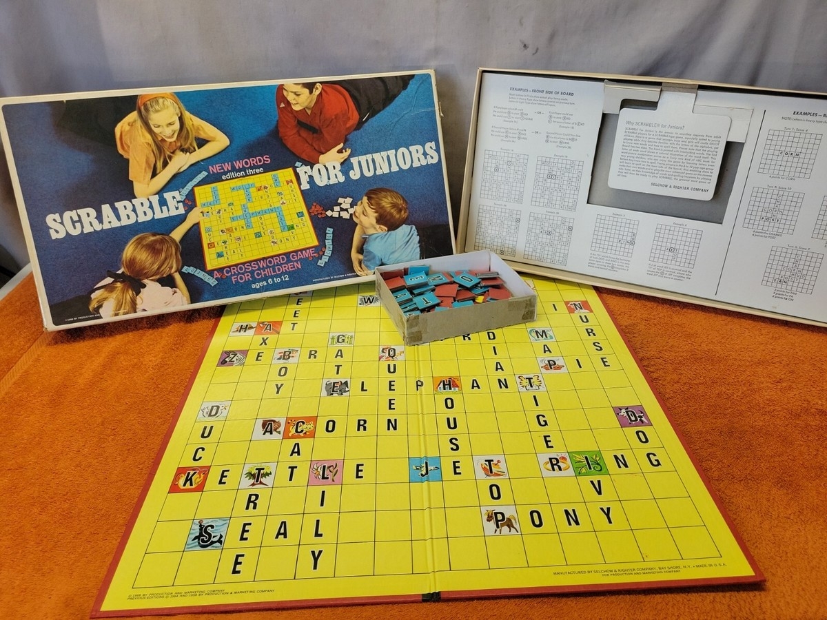 T Vintage 1968 Scrabble For Juniors A Crossword Game For Children Excellent Cond EBay T Vintage 1968 Scrabble For Juniors A Crossword Game For Children Excellent Cond EBay