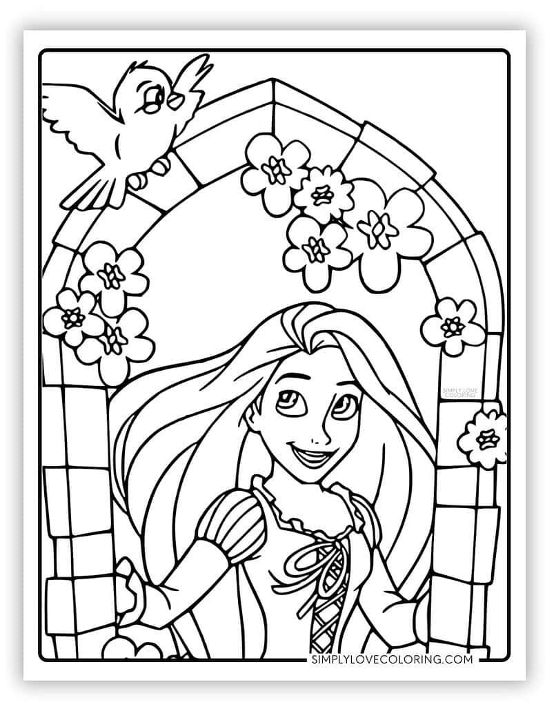 princess rapunzel coloring pages