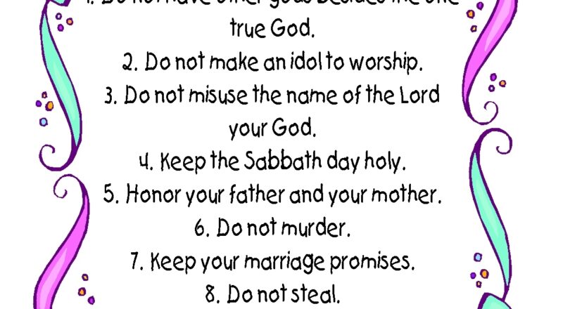 Ten Commandments Poster Free Printable Kid Friendly Language