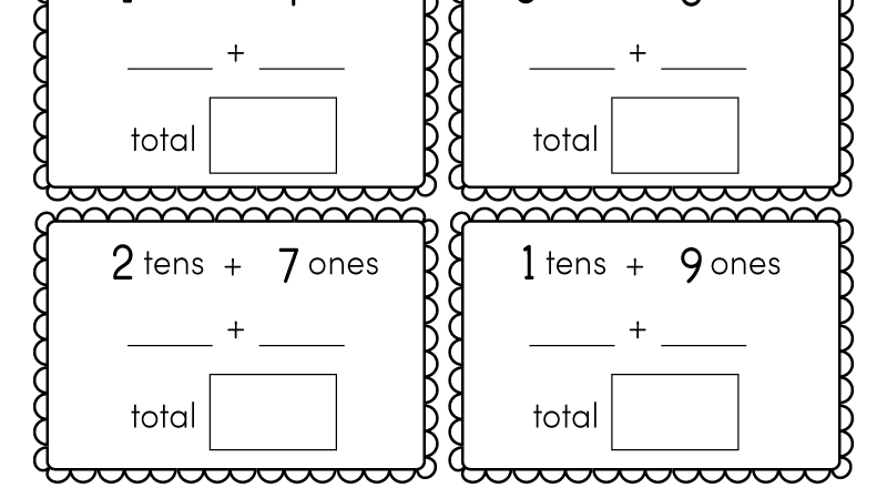 Tens And Ones Worksheet For 1st Grade Free Printable