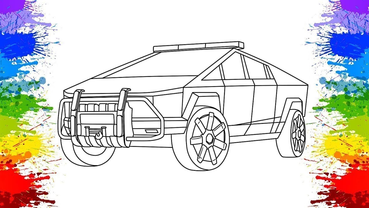 cybertruck coloring page cybertruck coloring page