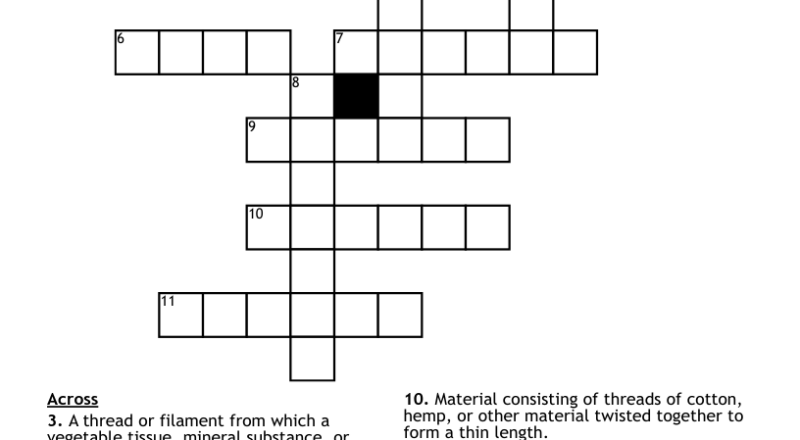 Textiles Crossword WordMint
