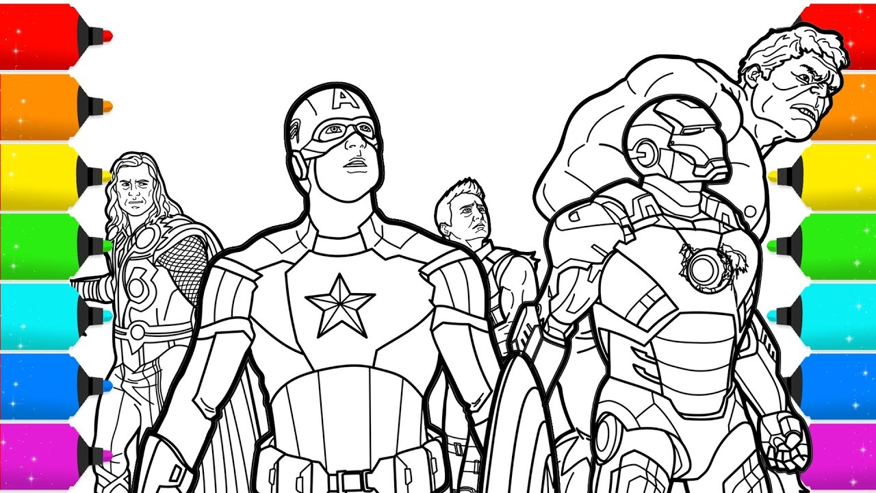 The Avengers Superhero Coloring Pages YouTube The Avengers Superhero Coloring Pages YouTube