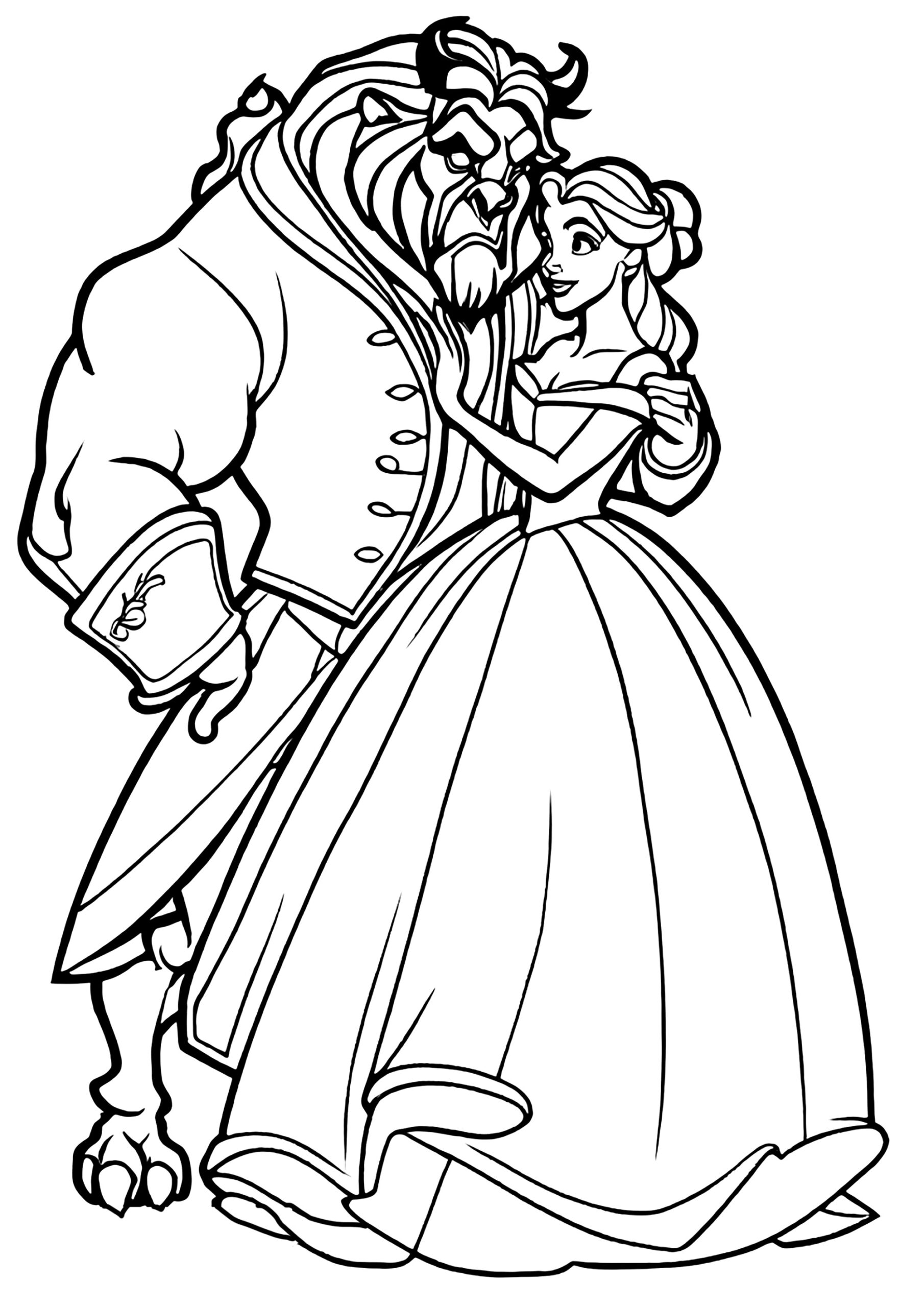 The Beast Has A Mean Look The Beauty And The Beast Coloring Pages