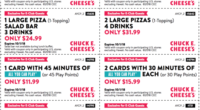 The Best Chuck E Cheese Coupons 2024 And Free Tokens Tickets Worksheets Library