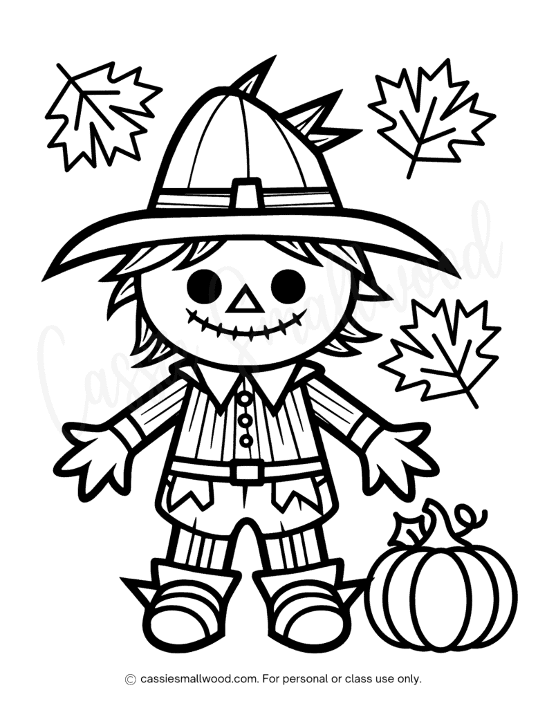 scarecrow coloring page scarecrow coloring page