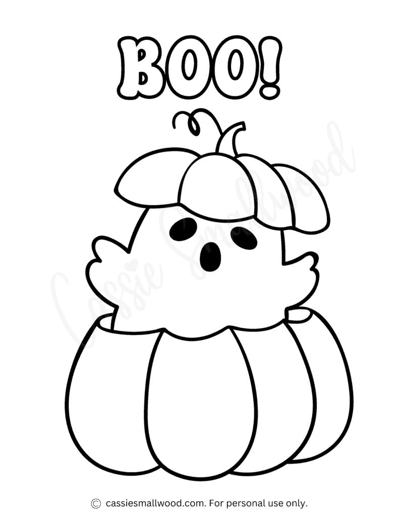 ghost coloring page