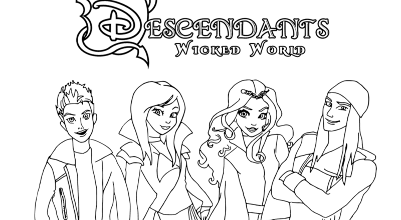 The Descendants To Download Descendants Coloring Pages