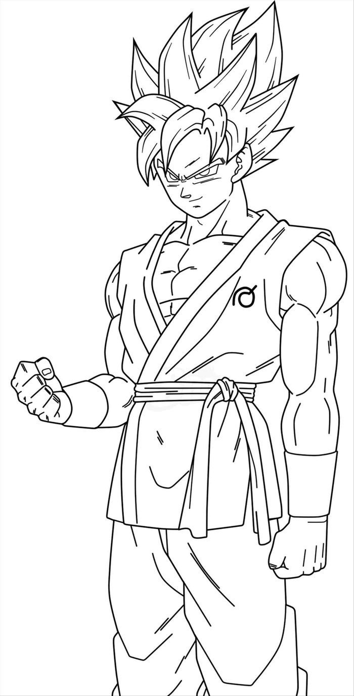The Kindly Goku Coloring Pages PDF Coloringfolder
