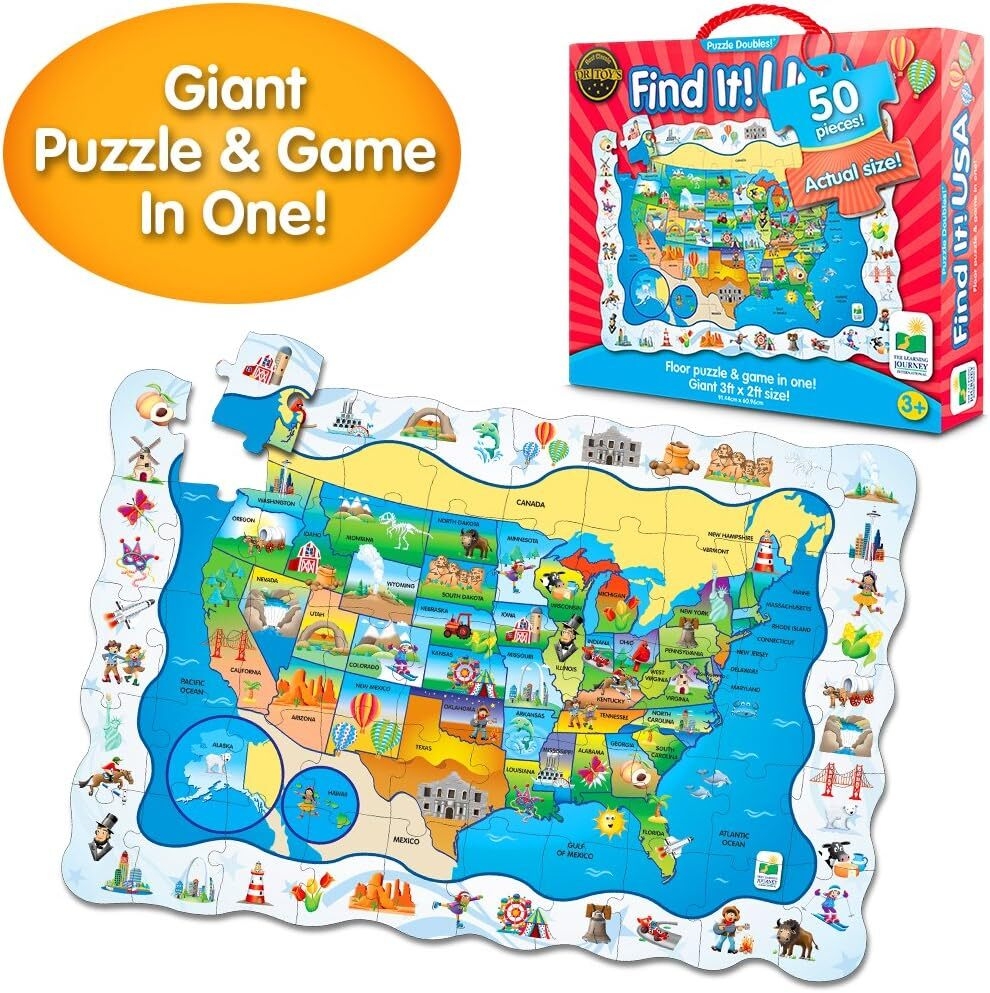 The Learning Journey Puzzle Doubles Find It USA 50 Piece Puzzle Toddl EBay The Learning Journey Puzzle Doubles Find It USA 50 Piece Puzzle Toddl EBay