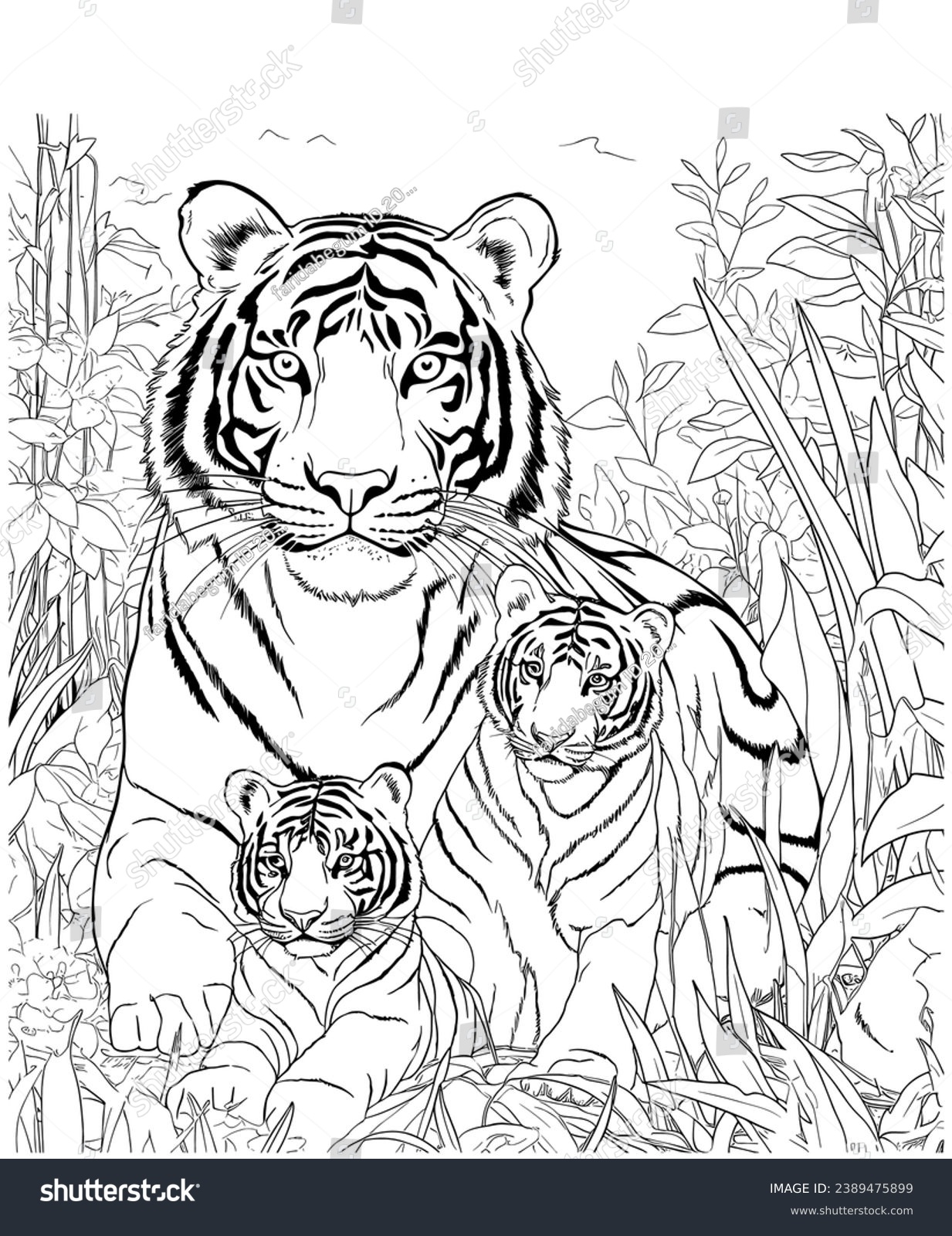 Tiger Mom Baby Hunting Jungle Coloring Stock Vector Royalty Free 2389475899 Shutterstock Tiger Mom Baby Hunting Jungle Coloring Stock Vector Royalty Free 2389475899 Shutterstock
