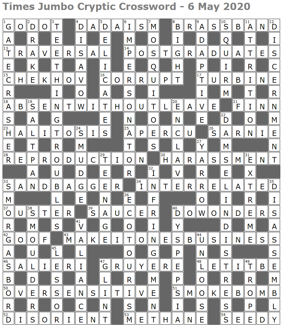 Times Jumbo Cryptic Crossword 1444 Lucian Poll s Web Ramblings