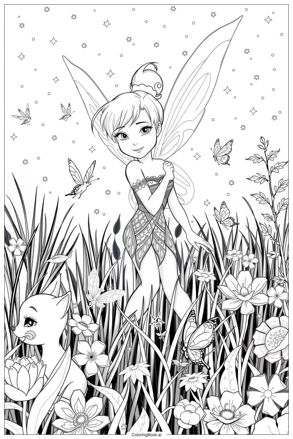 tinkerbell color pages