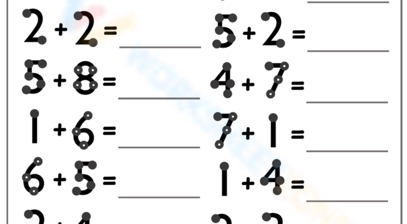 Touch Math Worksheets