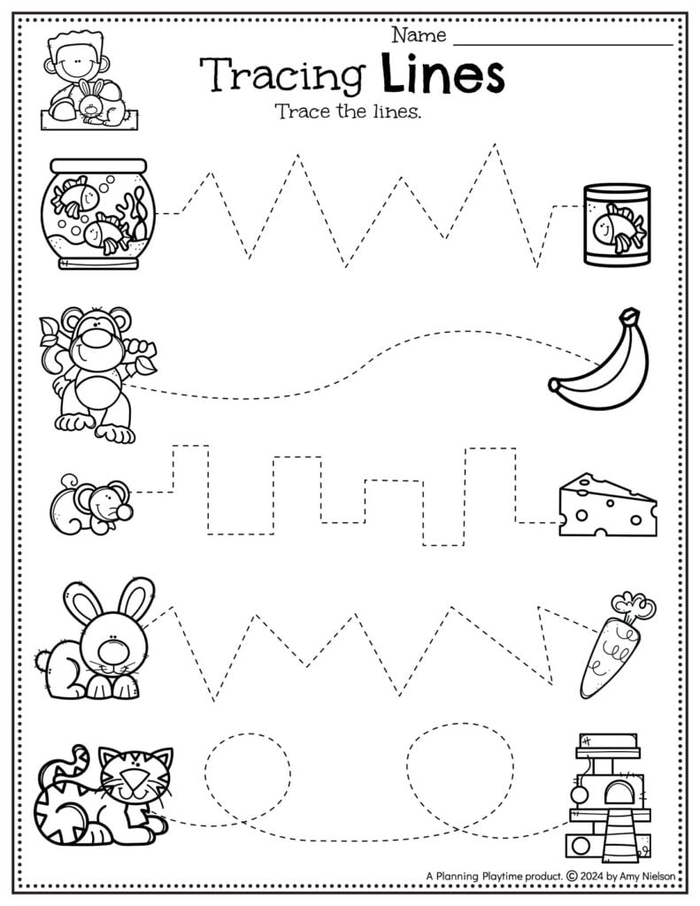 Tracing Worksheets And Activities For Preschool Planning Playtime