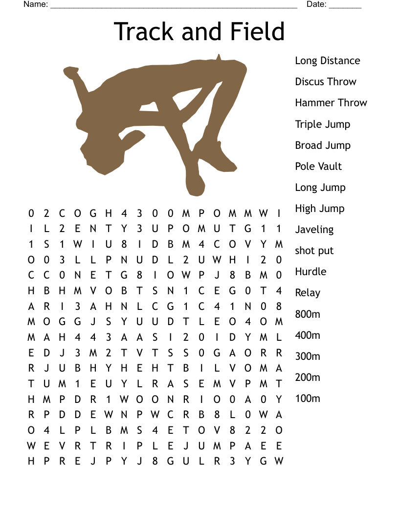 Track And Field Crossword WordMint Track And Field Crossword WordMint
