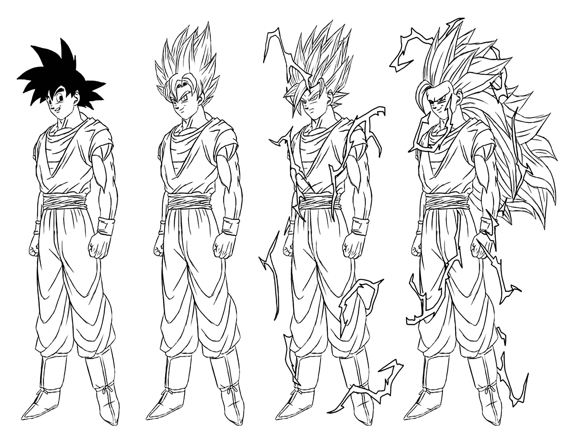 dragon ball z goku coloring pages