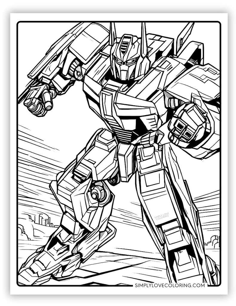 transformer coloring pages