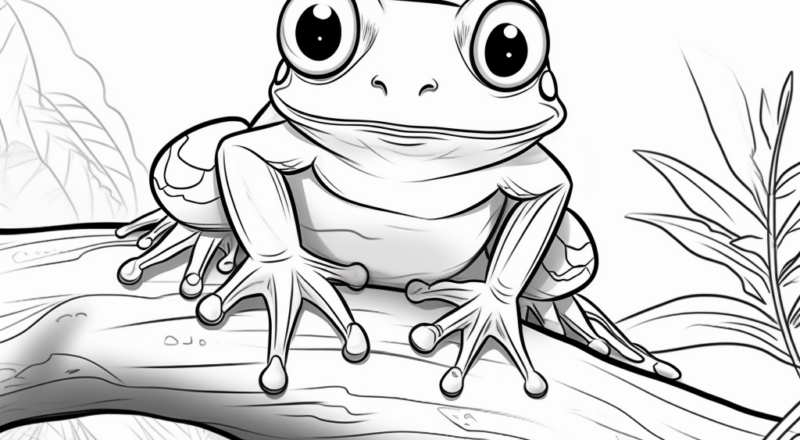 Tree Frog Coloring Pages Free Printable