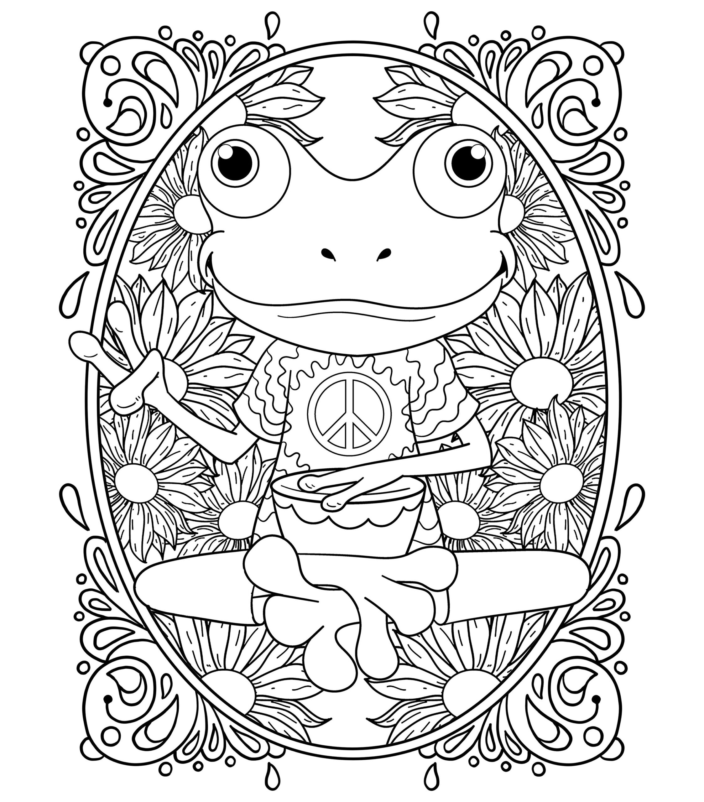 frog coloring page frog coloring page