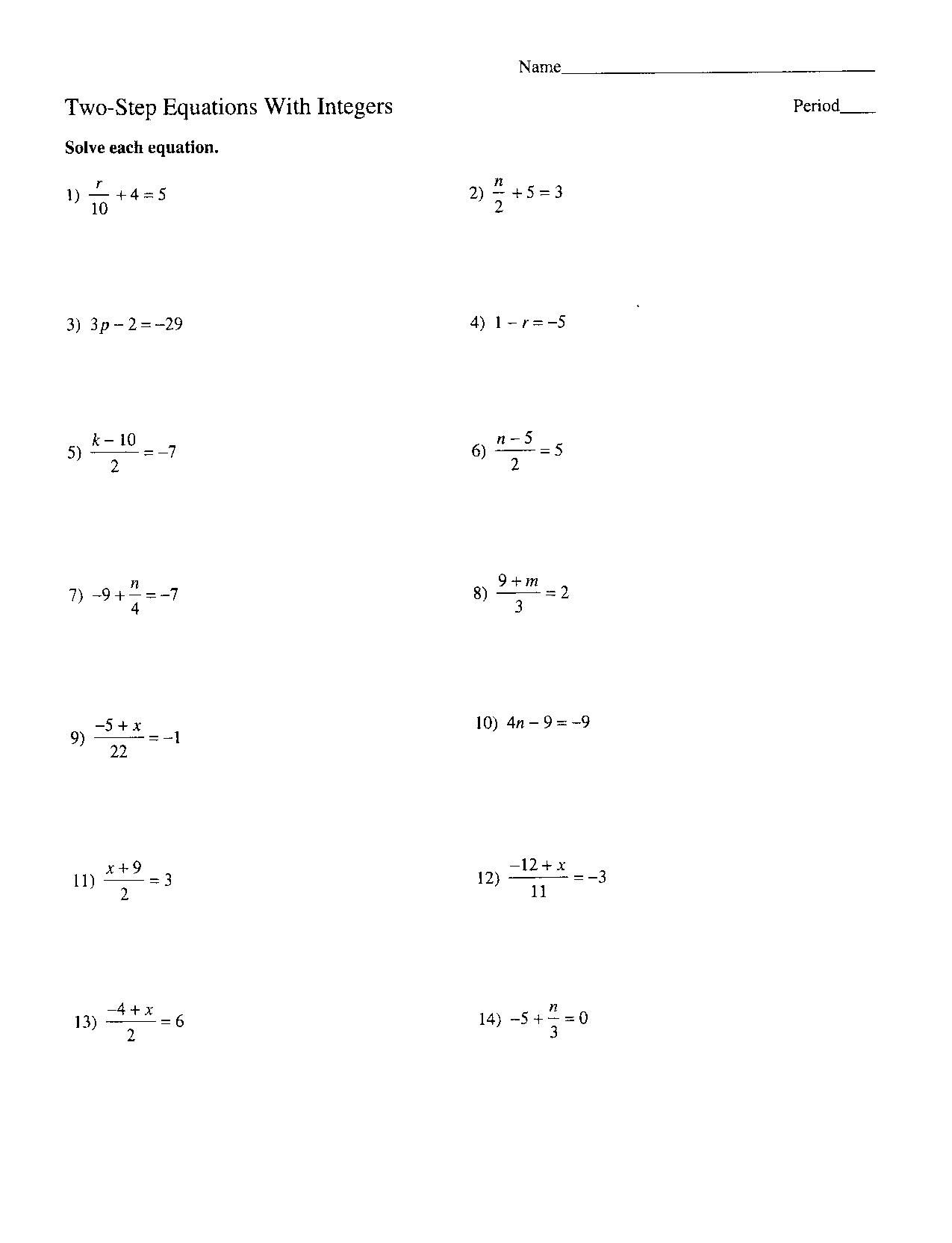 2 step equations worksheet pdf 2 step equations worksheet pdf